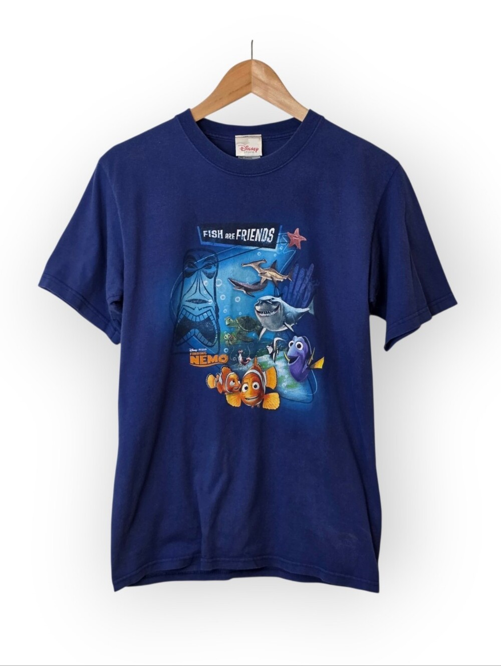 Vintage Y2K Disney Finding Nemo Pixar Promo Shirt Fish Are Friends Small